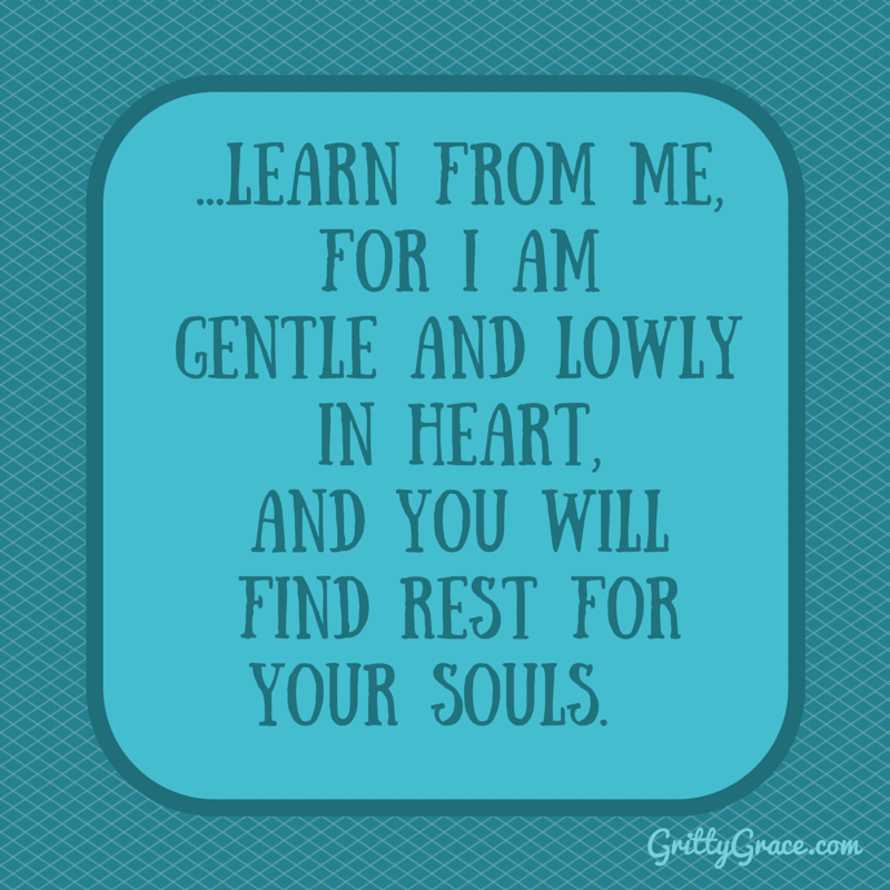 LEARN FROM ME FOR I AM GENTLE…