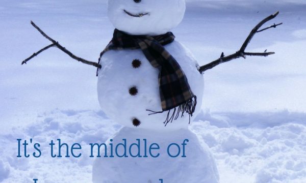 middle of January, snowman