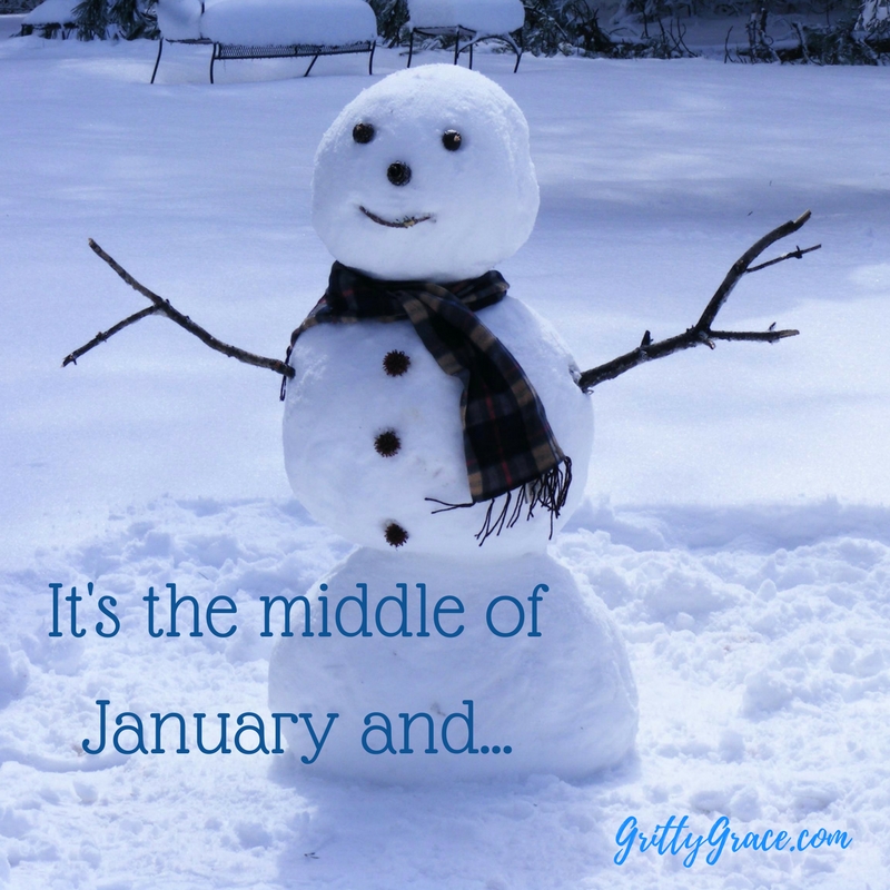IT’S THE MIDDLE OF JANUARY AND I’M SLOWLY MOVING IN THE RIGHT DIRECTION!…