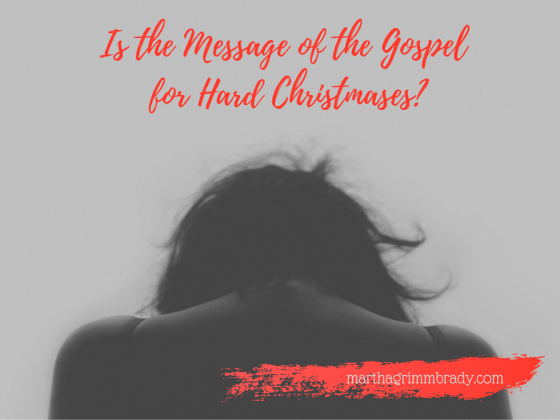 The message of the Gospel is a message of hope for hard Christmases. Christ came to bring light into a dark world and make peace with Him through Christ. #hardchristmases #hopeinchrist #healingthroughthegospel