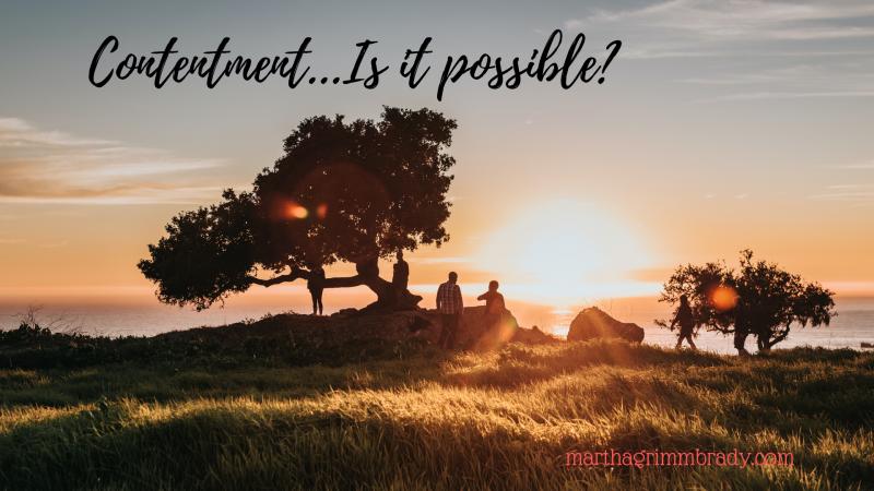 Is it possible to be content in hard times? Not if we have a cynical or stoic mindset. Only if we are in Christ is it possible. #contentinhardtimes, #hopeforthejourney, #marthagrimmbrady
