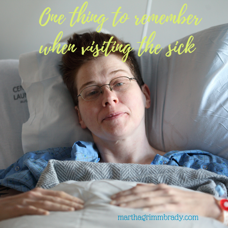 The one thing to remember? The sick person is the one you are there to minister encouragement and life-giving words to. Yes, you will do this for the family as well, but they are your primary concern. #notesforcaregivers #encouragingthesick #marthagrimmbrady
