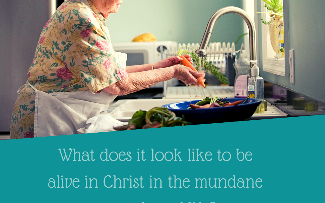 ALIVE IN CHRIST: IN THE MUNDANE EVERYDAY…