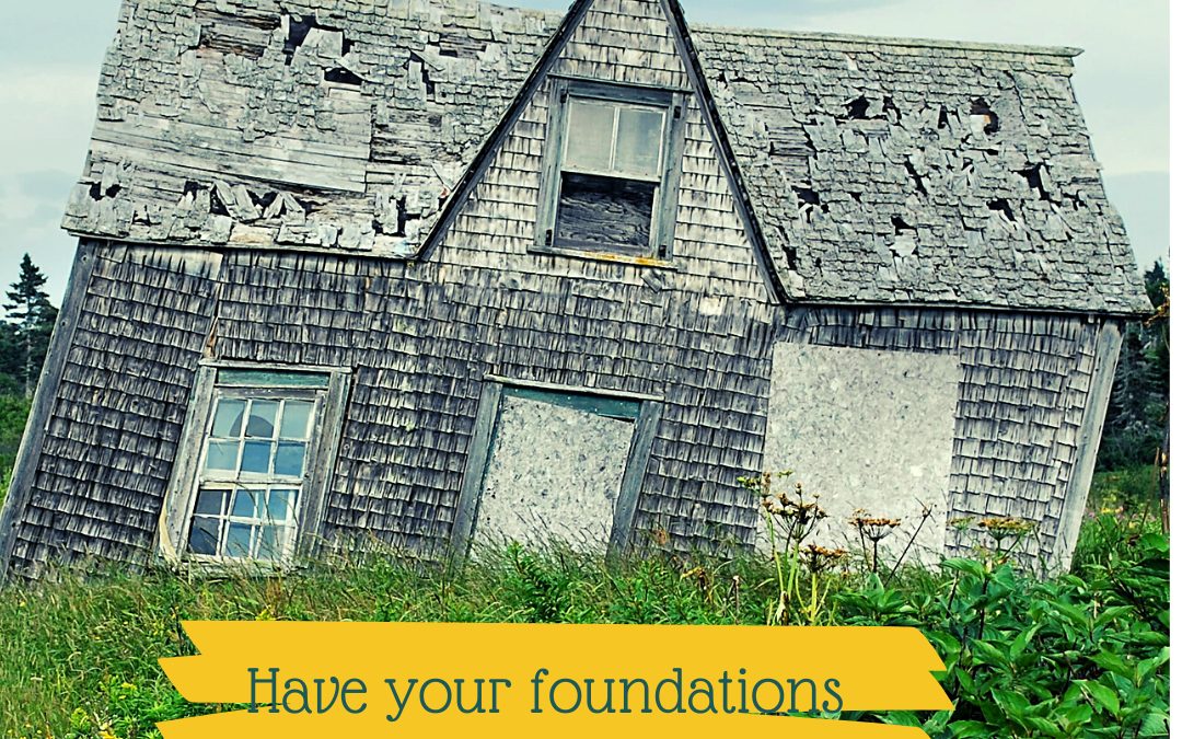 ALIVE IN CHRIST: TO DEAL WITH MY SHAKEN FOUNDATIONS…