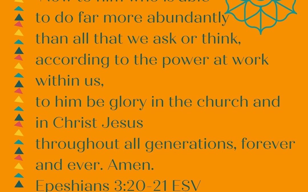 THE BENEDICTION: THIS GOD DOES ABUNDANTLY MORE…