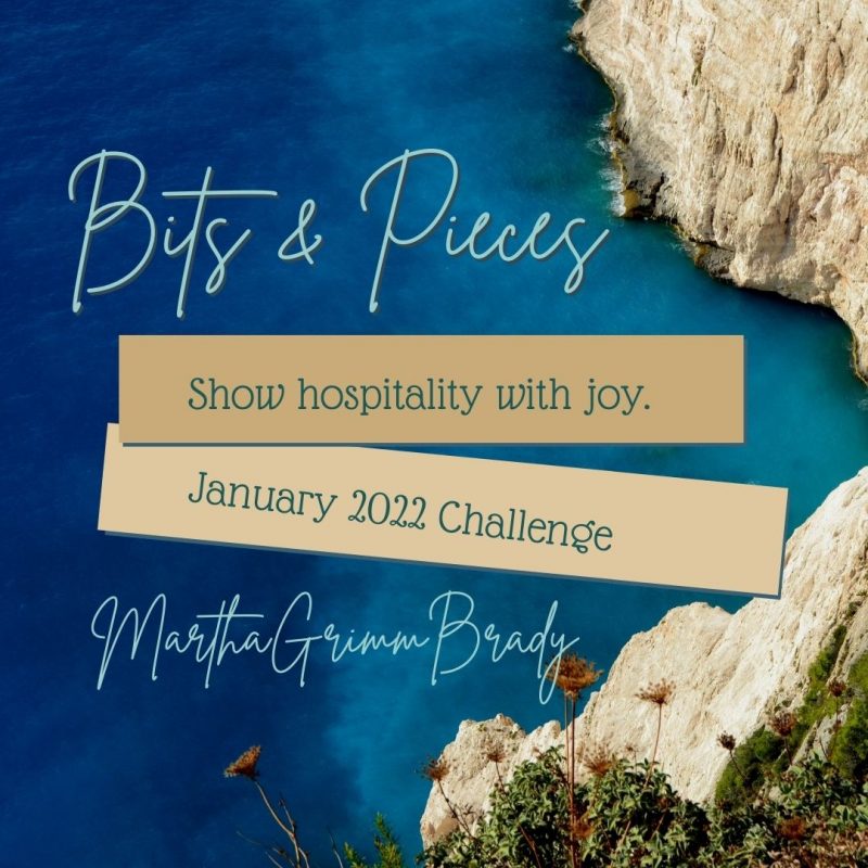This week Bits and pieces includes early info on a January 2022 Challenge coming and some hospitality ideas for caregivers or recent caregivers during the holidays. #bits&pieces #hospitality #caregivers