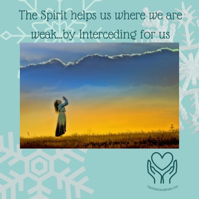 The Spirit helps our weakness when we don't know how to pray by interceding for us. He is completing the job the Father has started in us of making us more like Christ. #Spirithelpsourweakness #Romans8 #Spiritintercedes ##january2022challenge